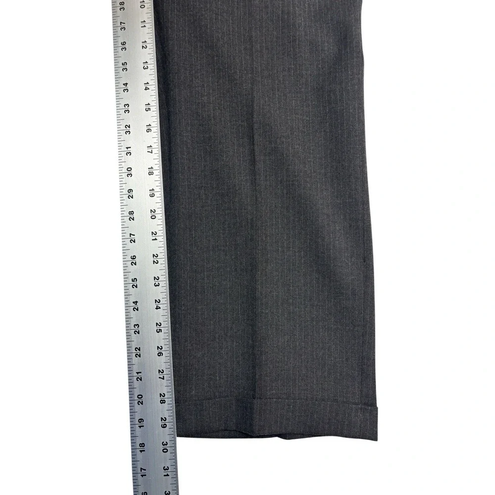 vtg Austin Reed 40R 34x30 Charcoal Pinstripe 3pc Pant Suit Wool USA Regentaire
